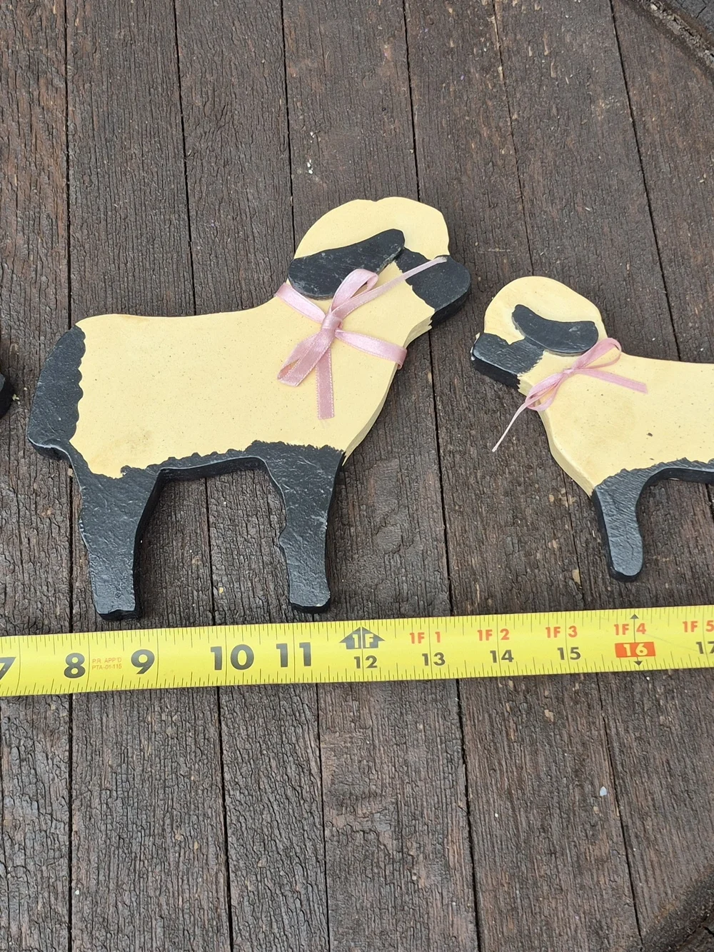 Handcrafted Yellow & Black Sheep Wall Decor Set - Brand Unspecified